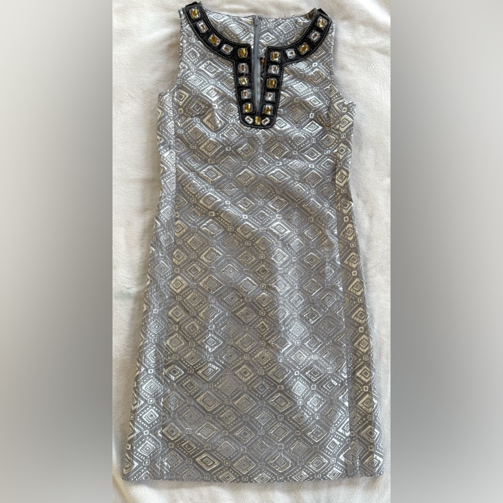 Tory Burch Metallic Silver Dress size 6